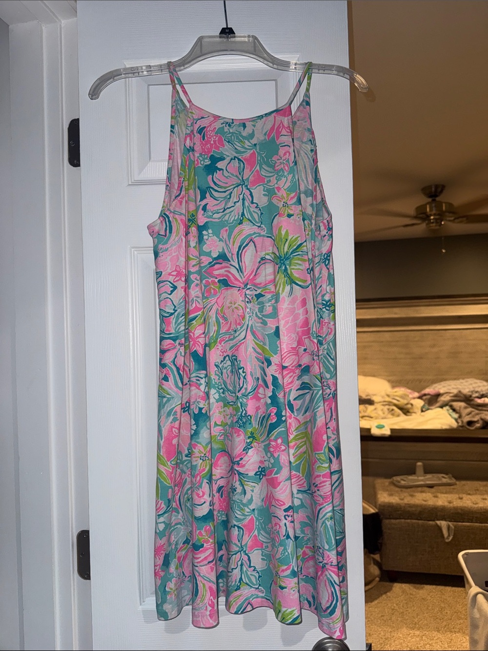 Lily Pulitzer Floral Mini Dress in Pink & Teal